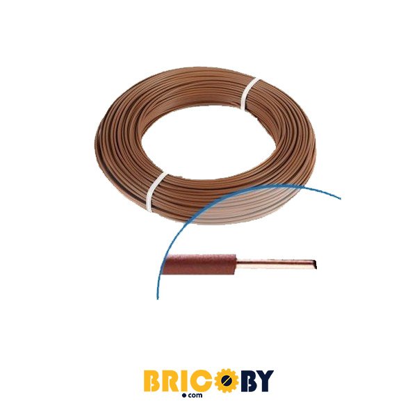 Bricoby.com - FIL RIGIDE H07VU1.5 MARRON 100M