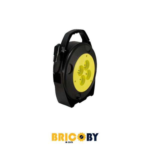 Bricoby.com - ENROULEUR À CASSETTE 15M 4 PRISES 3G1 STIEL