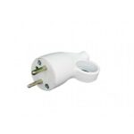 Bricoby.com - FICHE MALE 2 POLES+TERRE 16A AVEC ANNEAU BLANCHE SIMEF - BRICOBY Meilleur Prix Tunisie