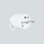 Bricoby.com - FICHE MALE 2 POLES+TERRE 16A A ANNEAU BLANCHE STIEL - BRICOBY Meilleur Prix Tunisie