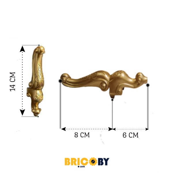 PIED DE COFFRET DOREE PT