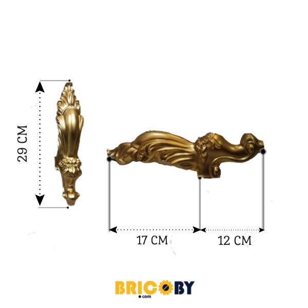 PIED DE COFFRET DOREE MAT GT