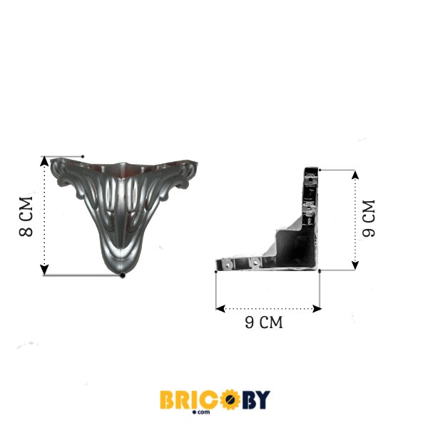 PIED PM ARGENT CARRE
