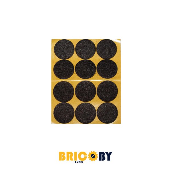 PATIN ADHÉSIF FEUTRE NOIR ROND