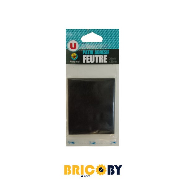 PATIN ADHÉSIF FEUTRE NOIR CARREE GM