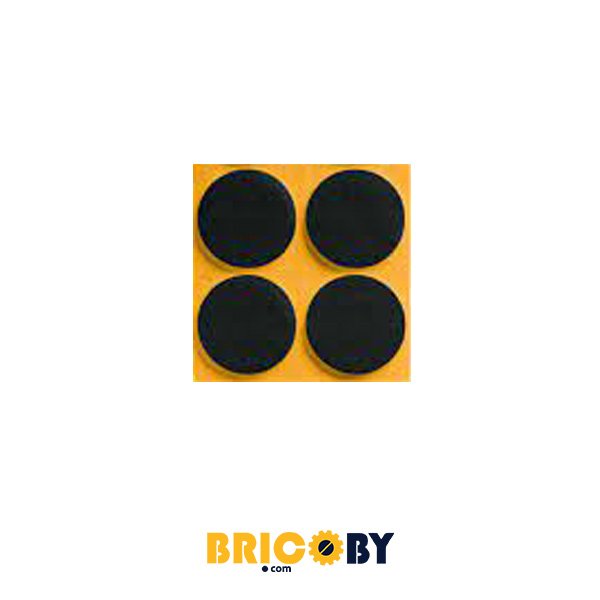 PATIN ADHÉSIF FEUTRE NOIR ROND GM