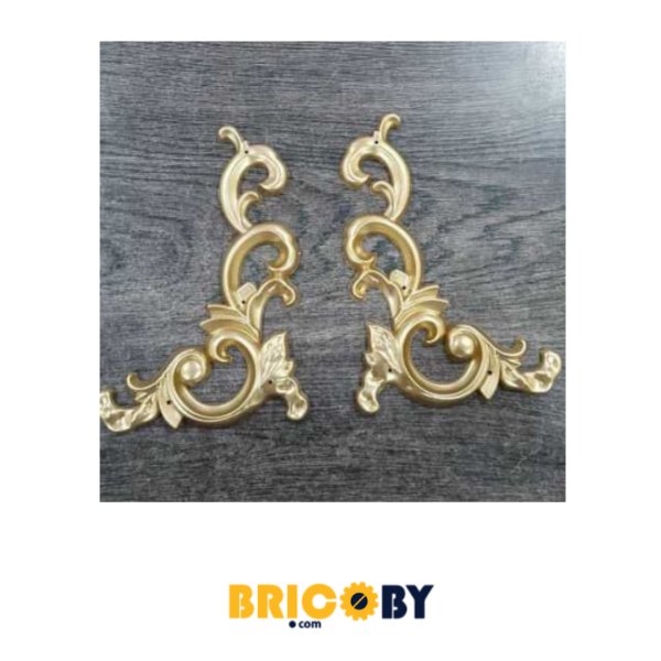 MOTIF DÉCORATIF DORÉ "16X11"CM