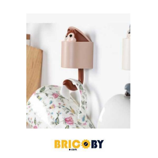 CROCHET ADHÉSIF DÉCORATIF MARRON