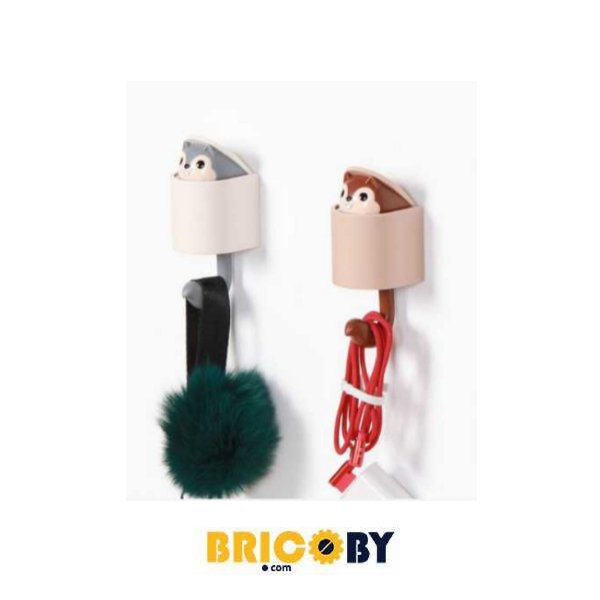 CROCHET ADHÉSIF DÉCORATIF MARRON